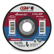 CGW Abrasives 54298 - eXtreme Cut SS Ceramic Cutting Wheels