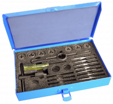 Greenfield 420365 - Tap and Die Set w/ Production Hand Taps and HSS Round Adjustable Dies (metric)