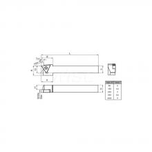 Guhring 9253500120350 - Square shank holder straight, external machining, without IC