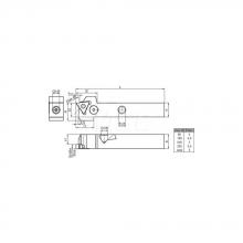 Guhring 9253730120210 - Square shank holder straight, external machining, IC adjustable