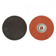 Saint-Gobain Abrasives Inc. 66623319024 - 3 In. Metal Quick-Change Cloth Disc Type II P60 Grit R766 AO