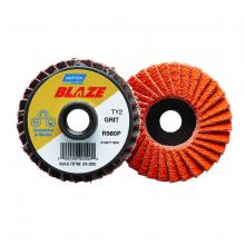 Saint-Gobain Abrasives Inc. 77696090160 - 3 In. Blaze Plastic Flat Mini Flap Disc Type II T27 36 Grit R980P CA