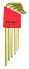 Bondhus 38092 - Set 7 GoldGuard Plated Ball End L-wrenches 1.5-6mm