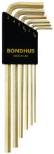 Bondhus 39146 - Set 6 GoldGuard Plated Hex L-wrenches 1.5-5mm - Long