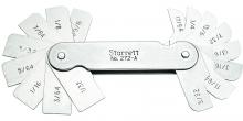 LS Starrett 272A - RADIUS GAGE, 16 LEAVES, 1/32-17/64"