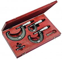 LS Starrett S436.1MAXRLZ - OUTSIDE MICROMETER SET, 0-75mm, 0.01mm GRADS