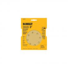 DEWALT DW4304 - DEWALT 5-Inch 8 Hole 150 Grit Hook And Loop Random Orbit Sandpaper (5-Pack) , Beige