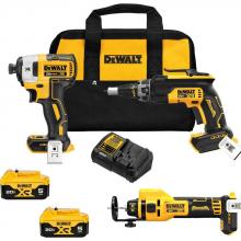 DEWALT DCK303P2 - DEWALT 20V MAX* XR Brushless Drywall 3-Tool Combo Kit (5.0Ah)