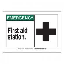 Brady 21806 - Brady EMERGENCY First Aid Station Signs