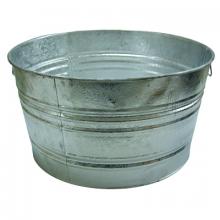 Magnolia Brush 2tub - Magnolia Brush Galvanized Round Tubs