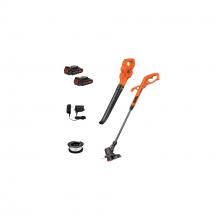 BLACK AND DECKER LCC222AM - BLACK+DECKER 20V Max Powerconnect 10 In. 2In1 Cordless String Trimmer/Edger + Sweeper Combo Kit