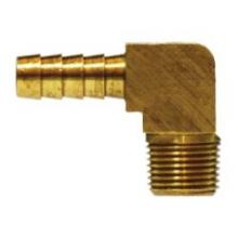 Midland Industries 32043B - MIDLAND INDUSTRIES 320 Hose Barbed Male BSPT Brass 90 deg Barstock Elbow