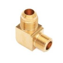 Midland Industries 249X3 - MID-AMERICA FITTINGS 249 SAE 45 deg Male Flared MPT Brass 90 deg Barstock Elbow