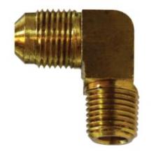 Midland Industries 10286B - MIDLAND INDUSTRIES 102 Male Flared Male NPTF Brass 90 deg Barstock Elbow