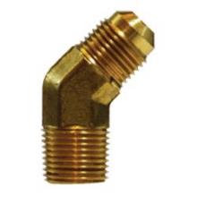 Midland Industries 10450 - MIDLAND INDUSTRIES 104 Male Flared Male NPTF Brass 45 deg Elbow