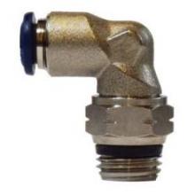 Midland Industries 20082N - MIDLAND INDUSTRIES 200 Push-In MNPT Global Brass Nickel-Plated 90 deg Swivel Elbow