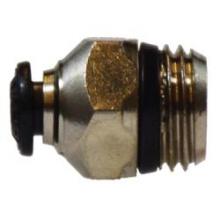 Midland Industries 20623N - MIDLAND INDUSTRIES 206 Push-In Male Metric Brass Nickel-Plated Internal Hex Straight Adapter