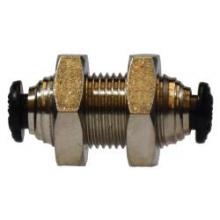 Midland Industries 20733N - MIDLAND INDUSTRIES 207 Push-In Brass Nickel-Plated Bulkhead Straight Union