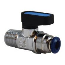 Midland Industries 28405 - MIDLAND INDUSTRIES 284 Push-Fit x MNPT 250 psi Brass Body Chrome-Plated Mini Ball Valve