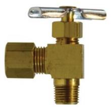 Midland Industries 46012 - MIDLAND INDUSTRIES 460 Compression x MPT 150 psi -45 to 250 deg F Brass Body 90 deg Needle Valve