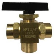 Midland Industries 46951 - MIDLAND INDUSTRIES 469 FPT x FPT x FPT Connection 3-Way -Port/Way Brass Body Instrumentation Ball Va