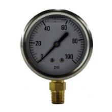 Midland Industries 80062 - MIDLAND INDUSTRIES 80 2-1/2 in Dial +/-1.5 % Accuracy 1/4 in Connection Pneumatic Pressure Gauge