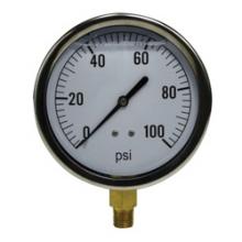 Midland Industries 80463 - MIDLAND INDUSTRIES 8046 4 in Dial +/-1.5 % Accuracy 1/4 in Connection Pneumatic Pressure Gauge