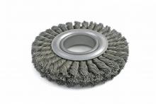 Brush Research Manufacturing TW812 - BRM TW812 8" Dia. Knotted Wheel Brush, .0118 CS, 2" Arbor Hole, 1.750" Trim, 1.125" 